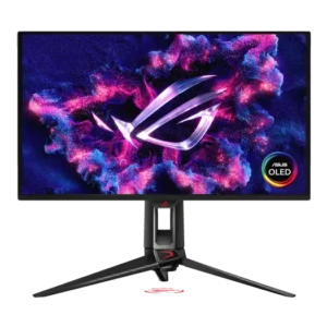 Écran PC gamer ASUS ROG Swift OLED 27 pouces vue de face