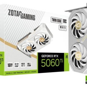 Boîte et carte graphique ZOTAC GAMING GeForce RTX 5060 Ti 16GB Twin Edge OC White Edition