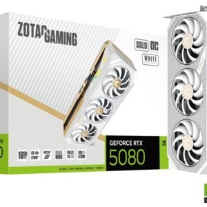 Boîte et carte graphique ZOTAC GAMING GeForce RTX 5080 16GB SOLID OC White Edition